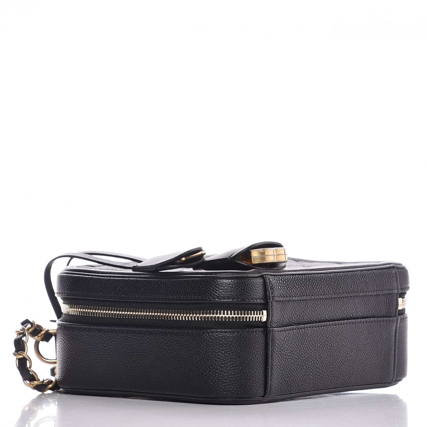 Caviar Quilted Medium CC Filigree Vanity Case Black