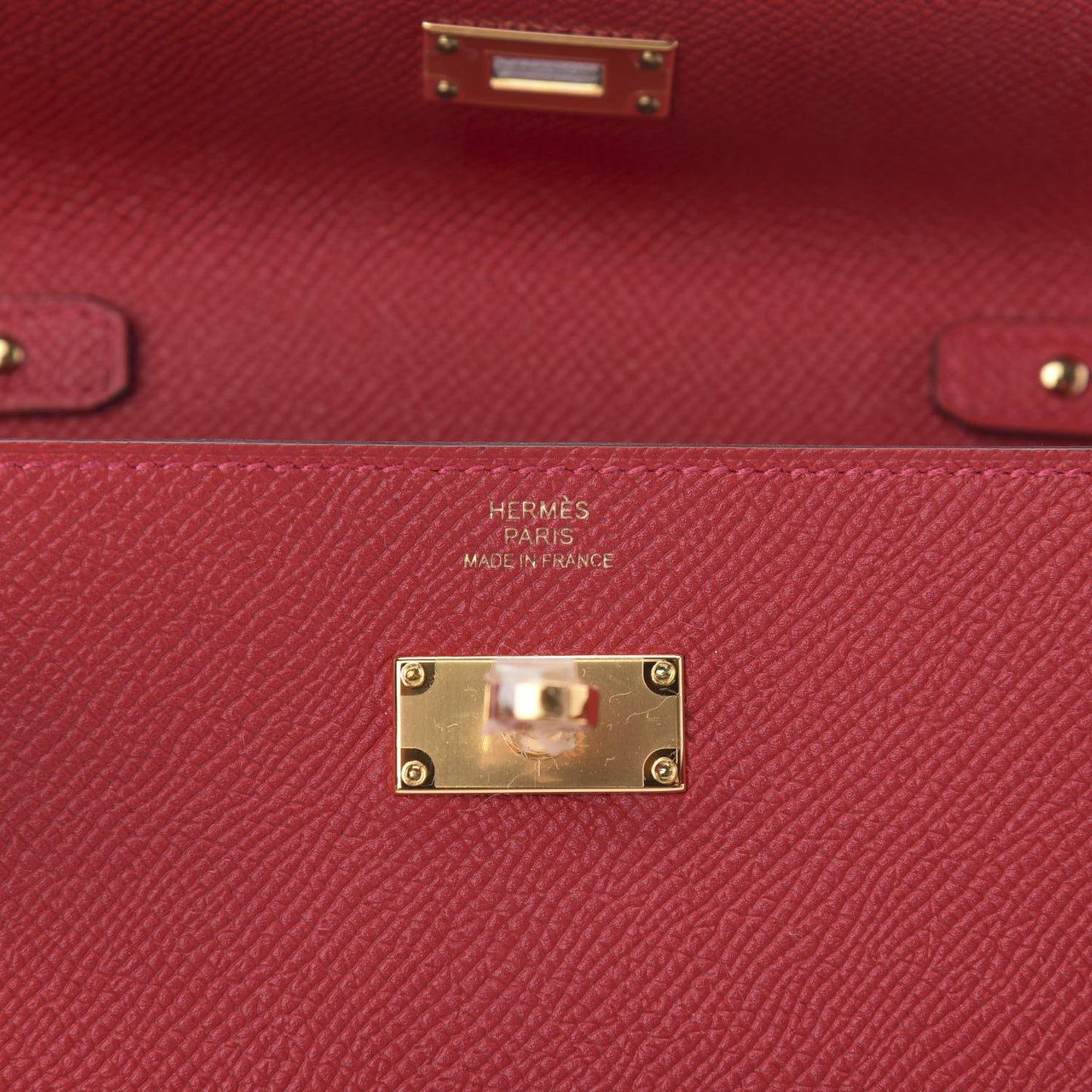 Epsom Kelly Wallet To Go Rouge Casaque