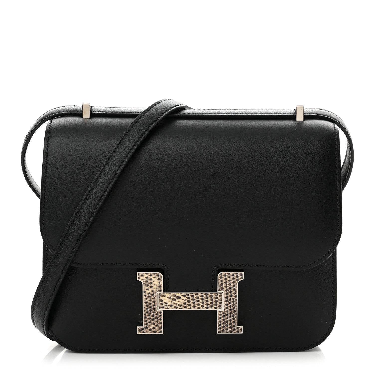Hermes Veau Monsieur Lizard Constance 18 Black Ombre 1 of 12