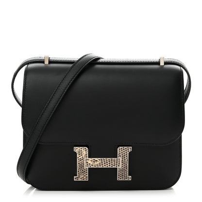 Hermes Veau Monsieur Lizard Constance 18 Black Ombre 1 of 12