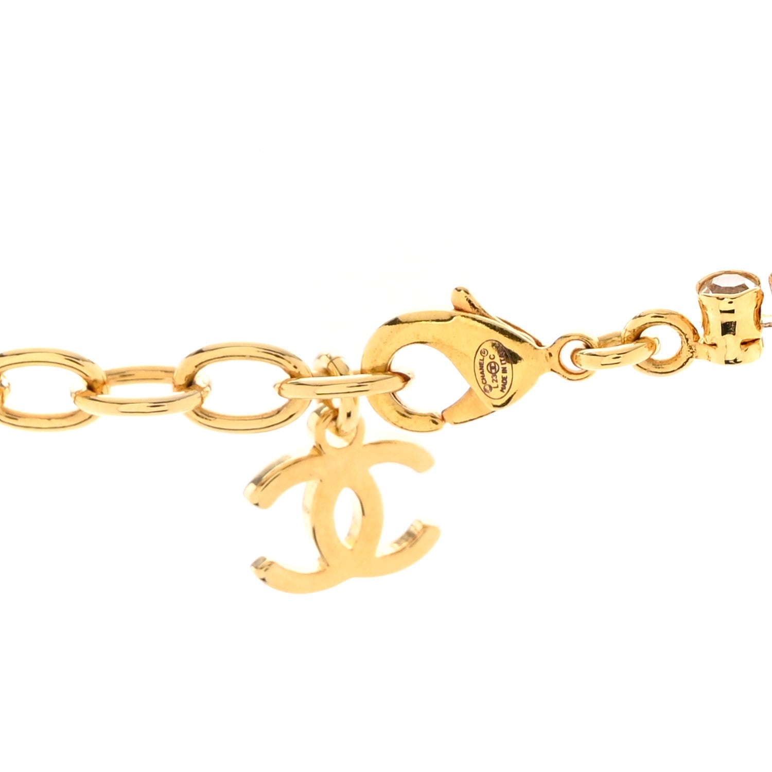 Chanel Metal Crystal CC Marquise Choker Gold 5 of 6