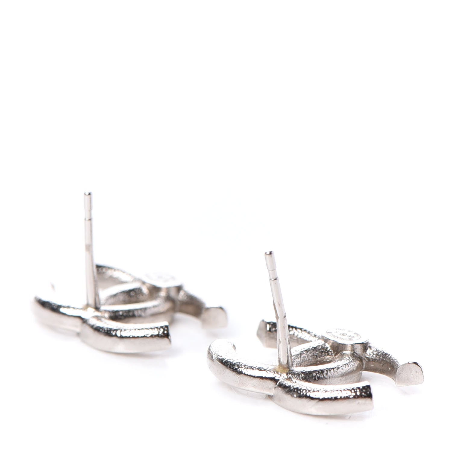 Chanel Crystal Palais Garnier CC Earrings Silver 3 of 5