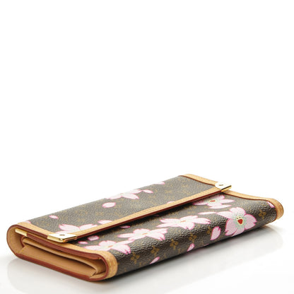 Louis Vuitton Monogram Cherry Blossom Porte Tresor International Wallet Brown 4 of 6
