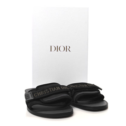 Christian Dior Technical Stretch Fabric Camouflage Dio(r)evolution Slide Sandals 39 Black Military 9 of 9