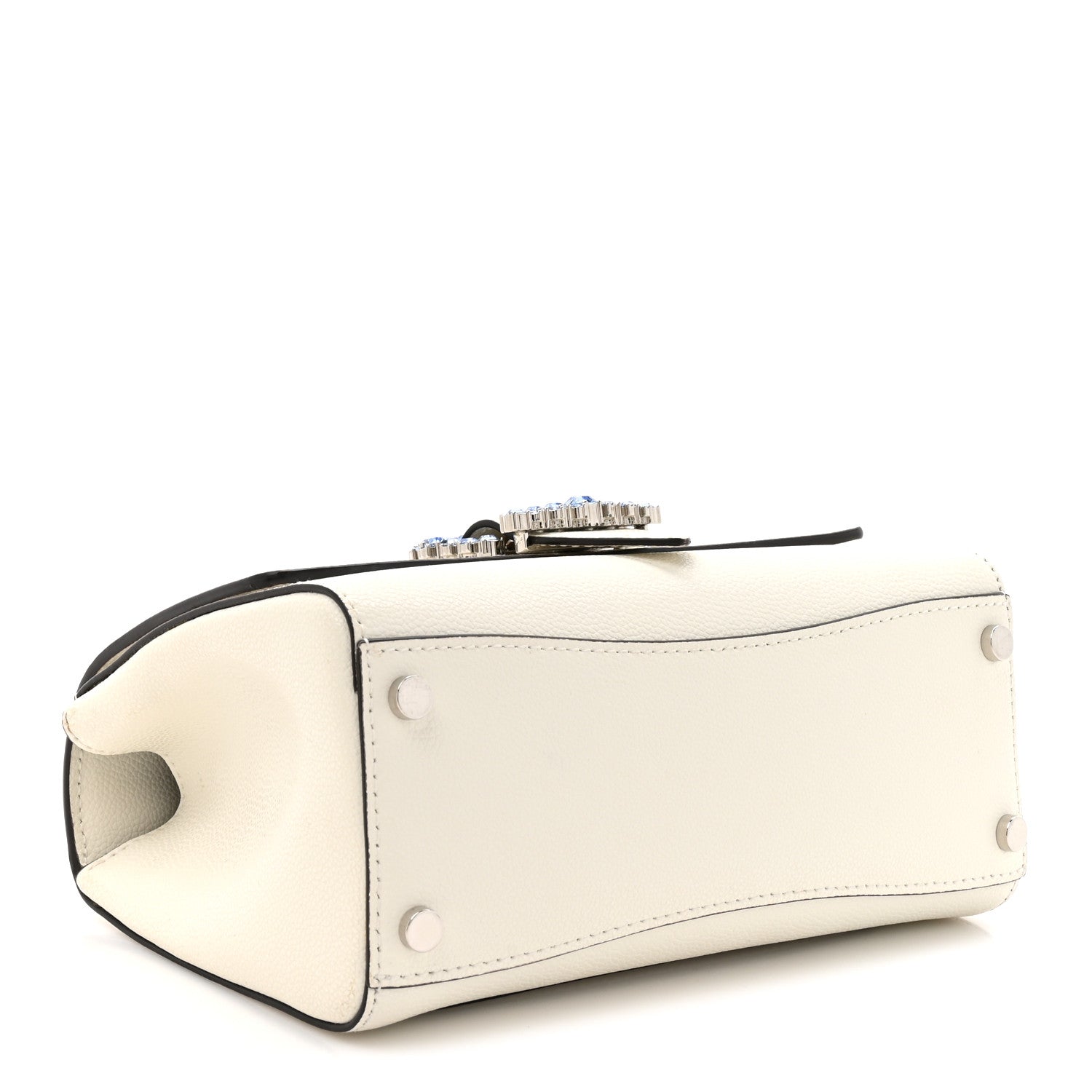 Jimmy Choo Calfskin Crystal Small Cheri Top Handle Bag 4 of 11