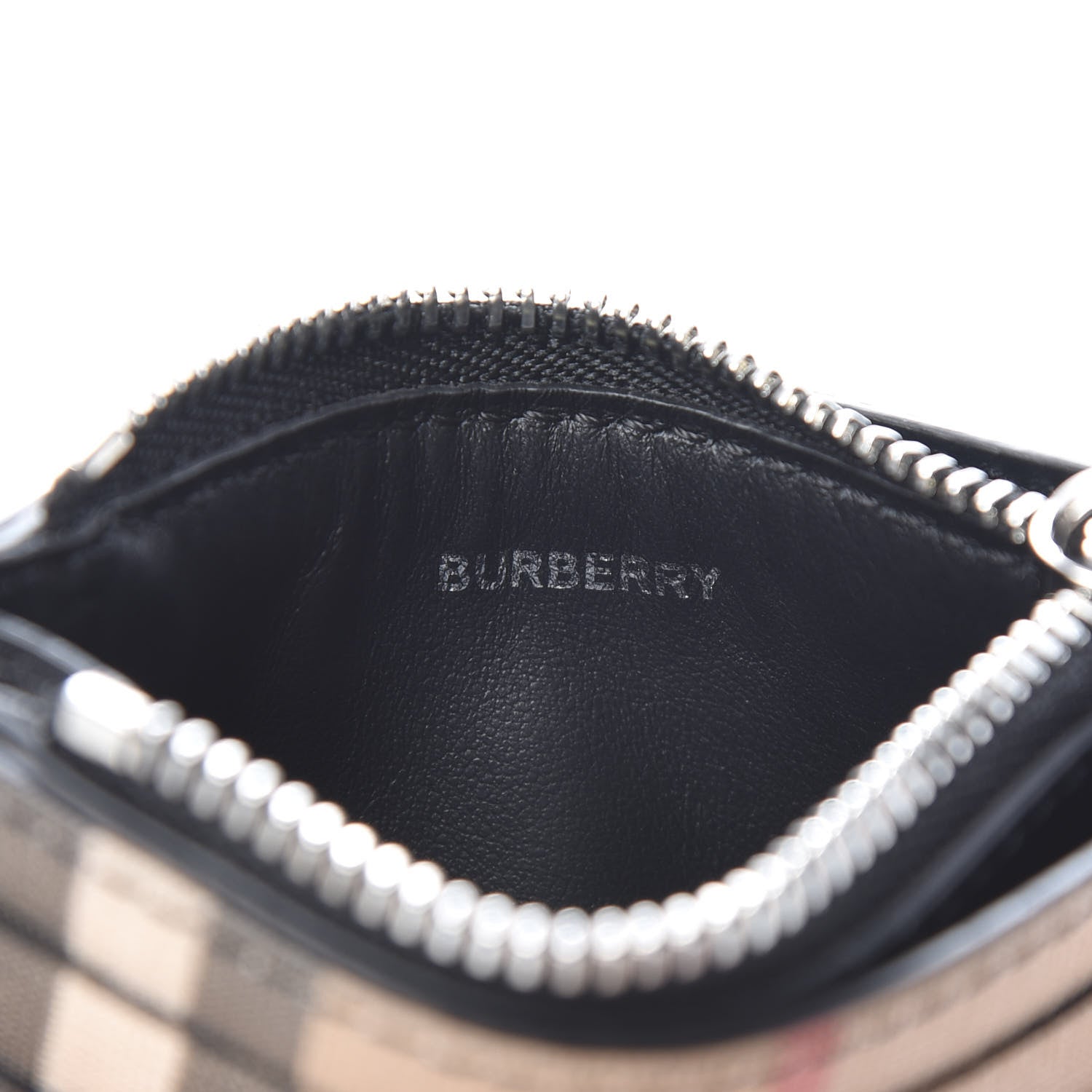 Burberry Coated Canvas House Check Coin Case Card Holder 6 of 8