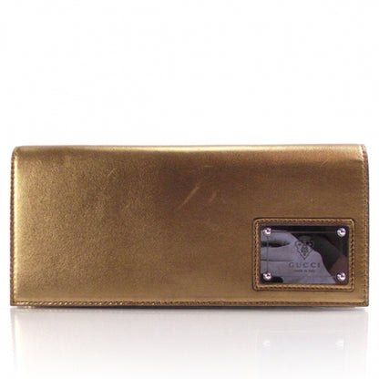 Gucci Leather Clutch Metallic Gold 1 of 10