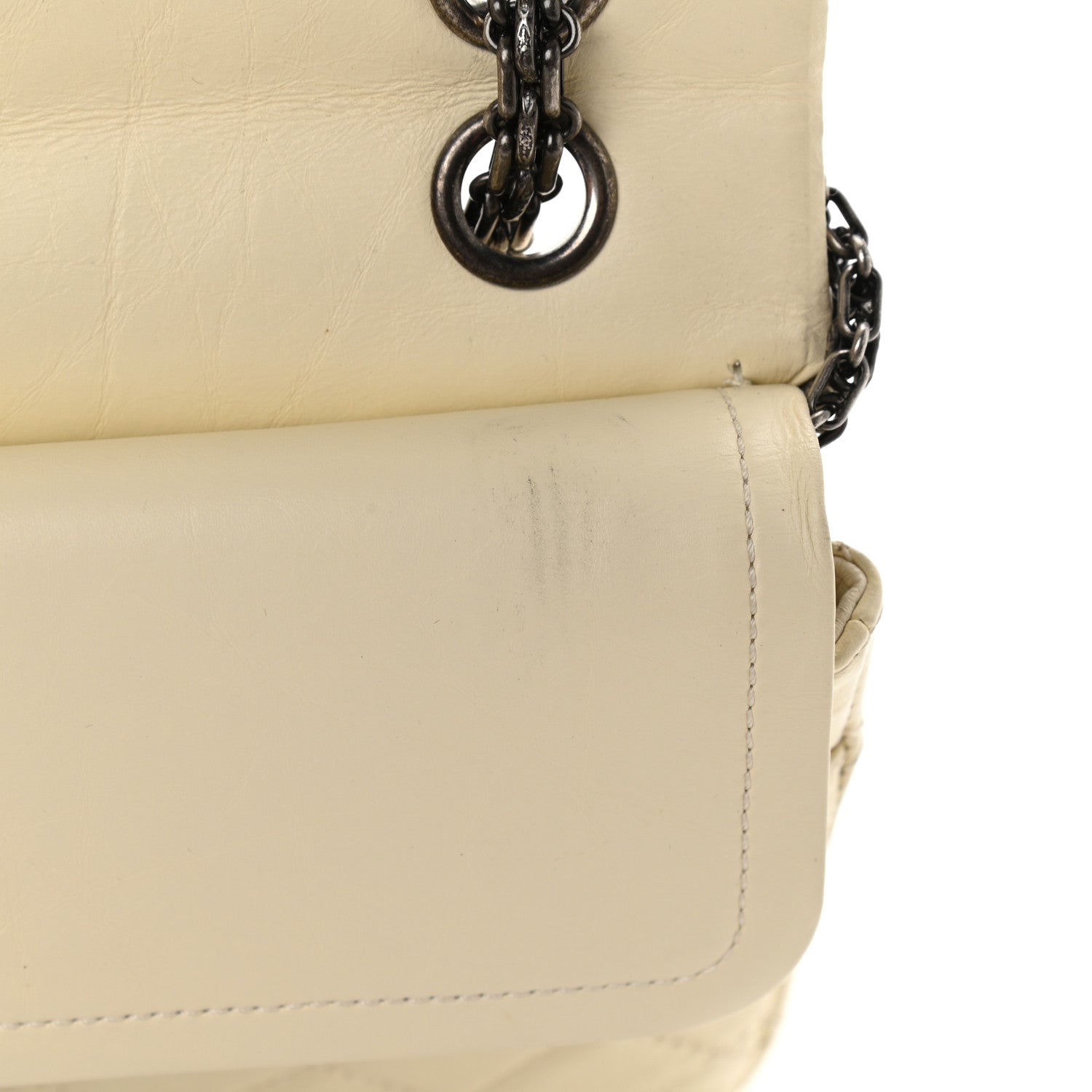 Chanel Aged Calfskin Quilted 2.55 Reissue 226 Flap White 13 of 13