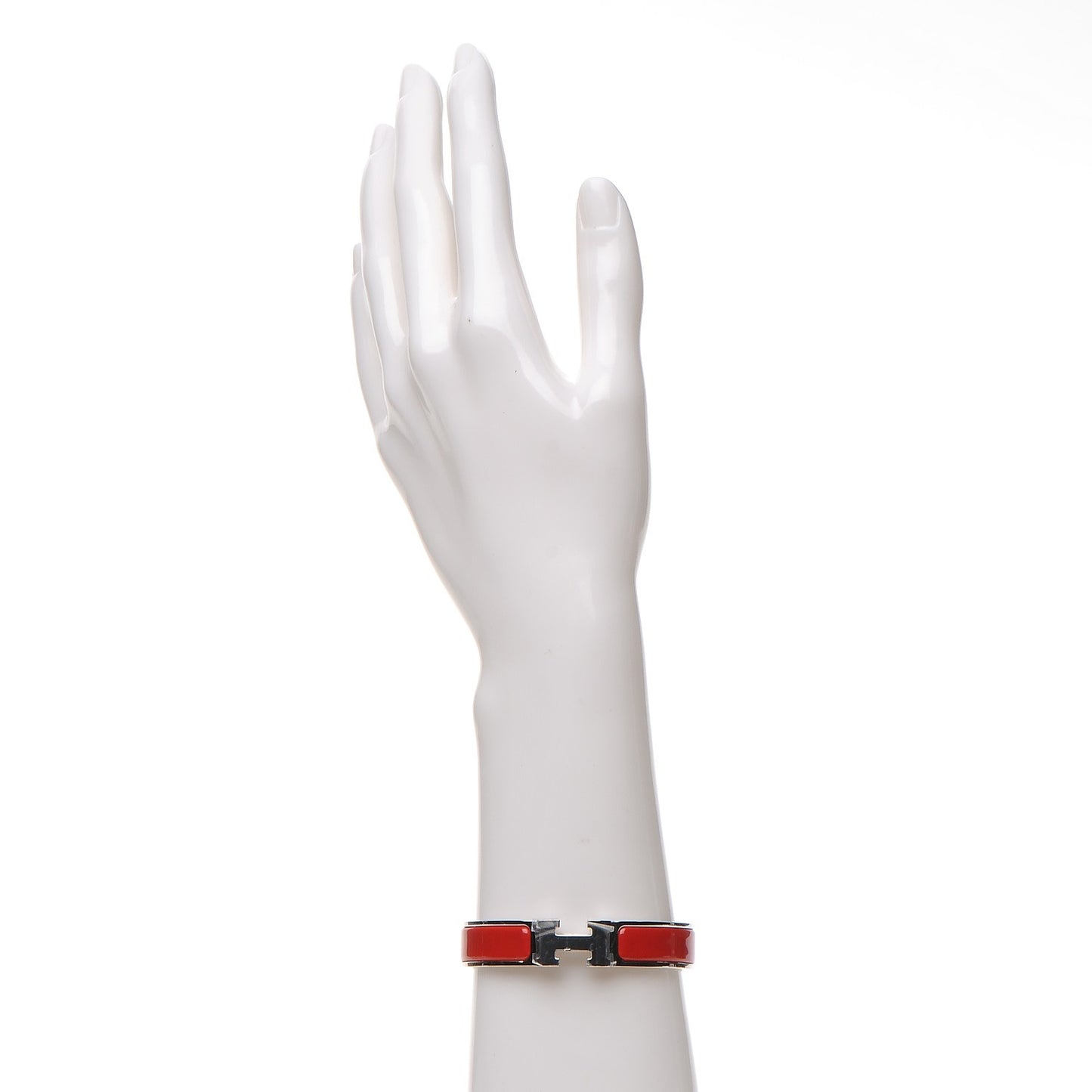 Enamel Narrow Clic Clac H Bracelet PM Rouge Amarante