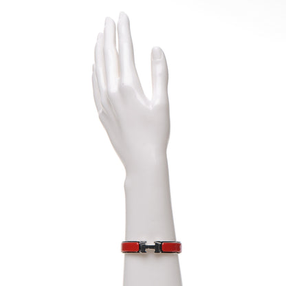 Hermes Enamel Narrow Clic Clac H Bracelet PM Rouge Amarante 2 of 4