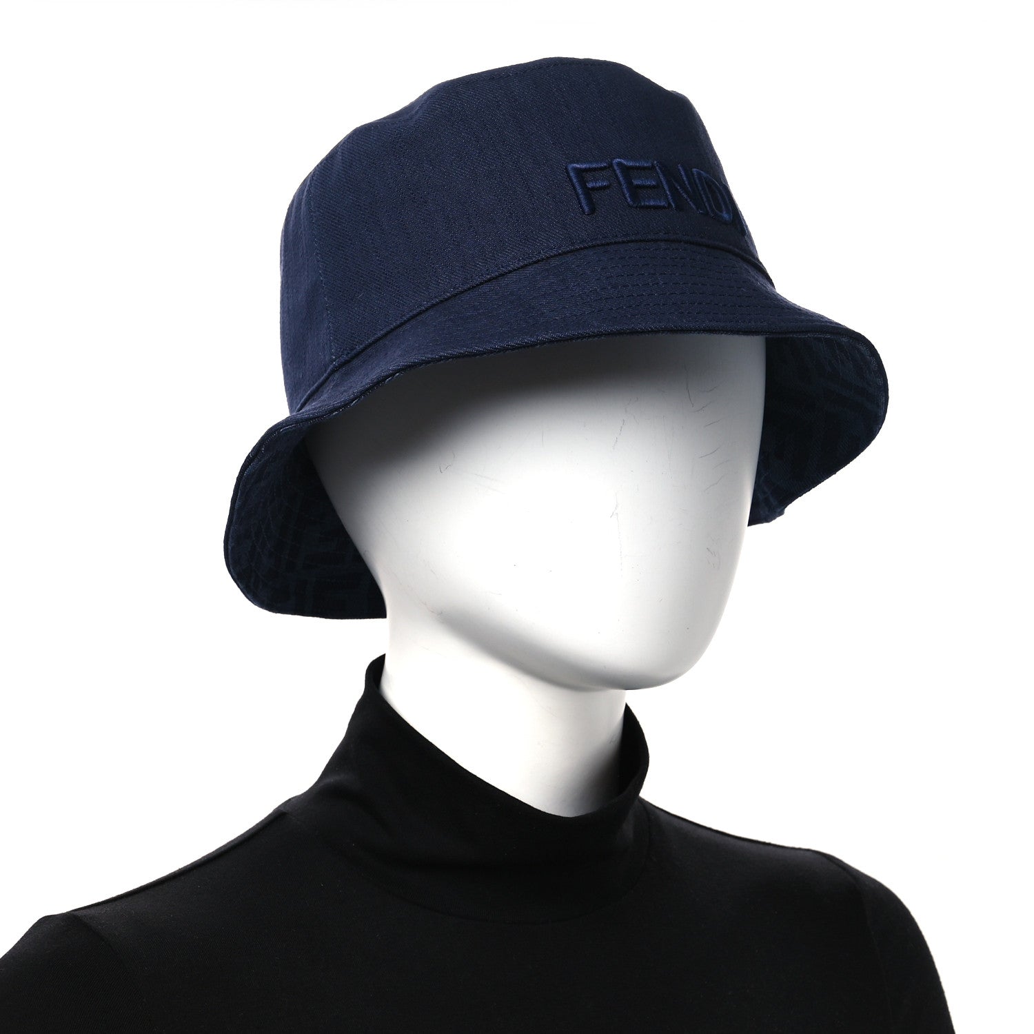 Fendi Denim FF Reversible Bucket Hat M Blue 2 of 16