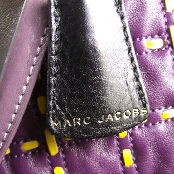 Marc Jacobs Leather Quilted Grainne Abby Purple 10 of 12