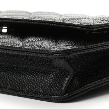 Chanel Caviar Quilted Wallet On Chain WOC Black 11 of 12
