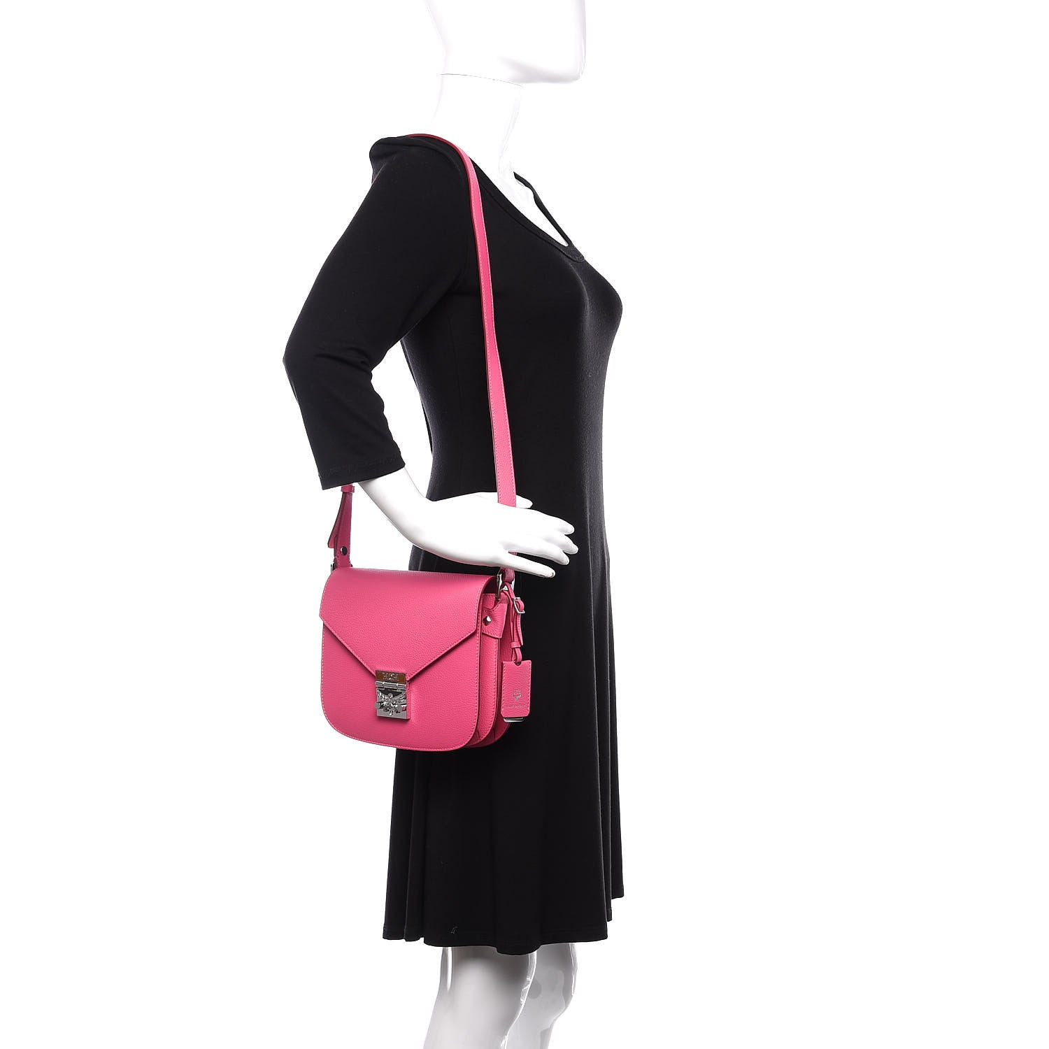 MCM Calfskin Patricia Small Crossbody Bag Sugar Pink 2 of 10