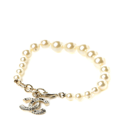 Chanel Pearl Crystal CC Bracelet 1 of 6