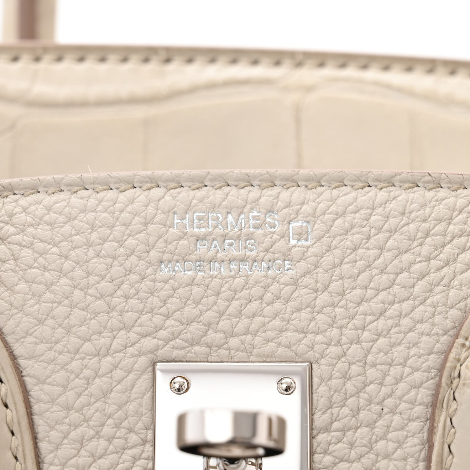 Hermes Togo Matte Alligator Birkin Touch 25 Beton 6 of 11