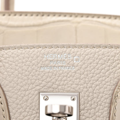Hermes Togo Matte Alligator Birkin Touch 25 Beton 6 of 11