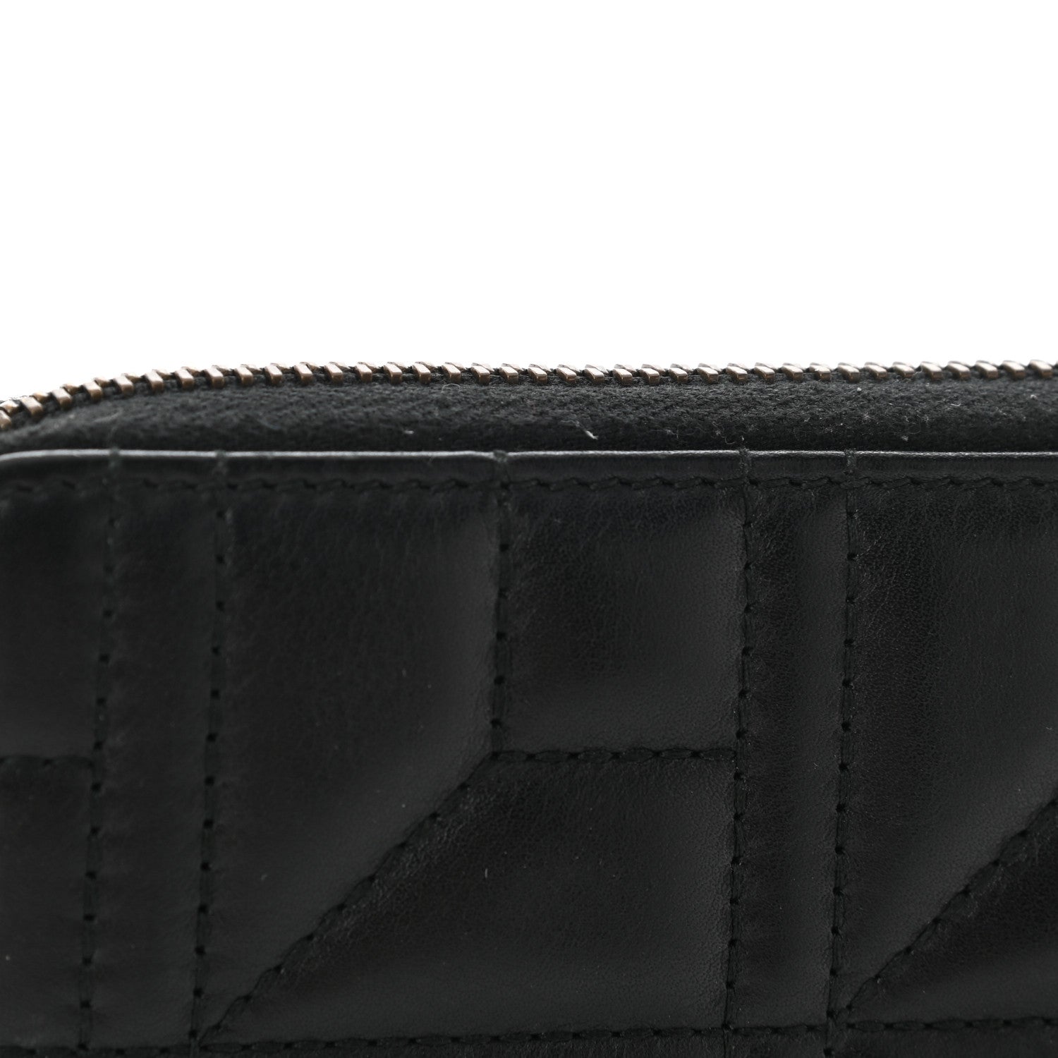 Gucci Calfskin Matelasse Pearly GG Marmont Zip Around Wallet Black 9 of 9