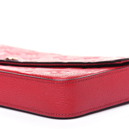 Louis Vuitton Empreinte Pochette Felicie Chain Wallet Scarlet 14 of 19
