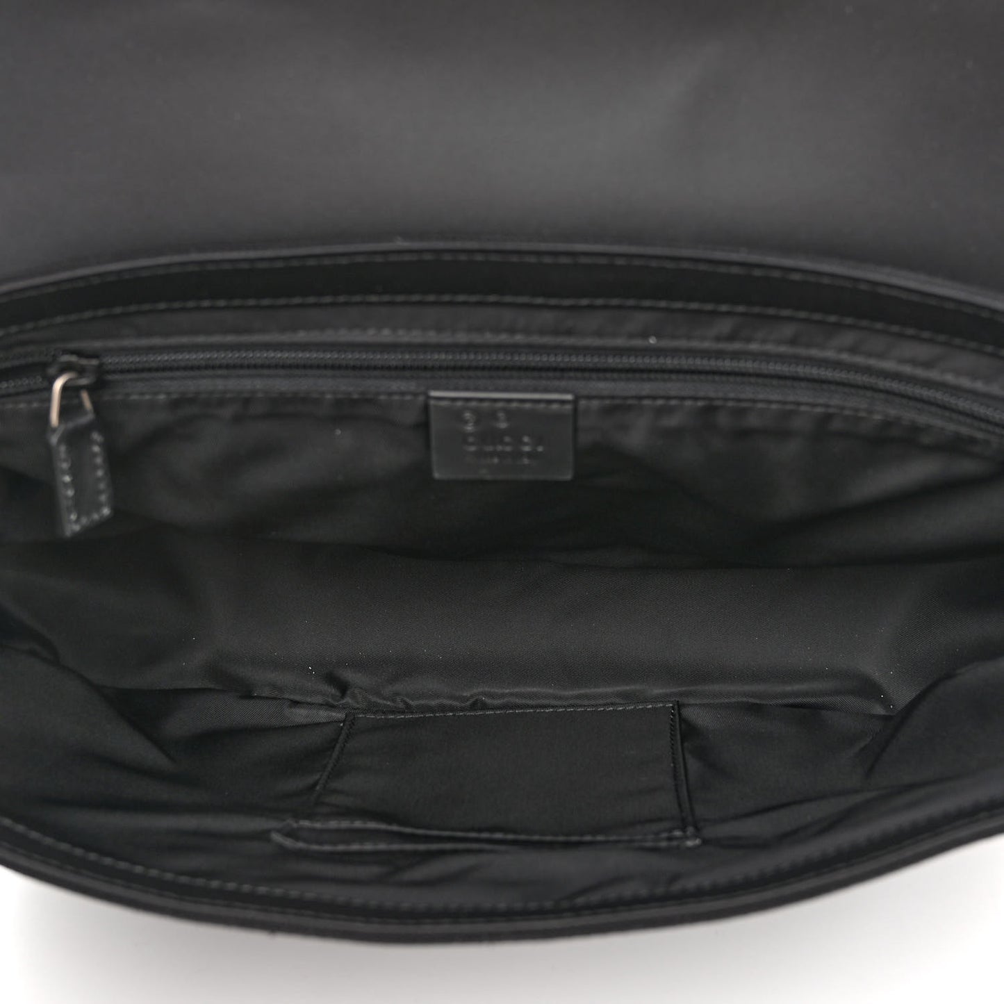 Techno Canvas Web Flap Messenger Bag Black
