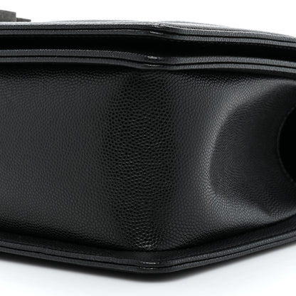 Chanel Caviar Chevron Quilted Medium Boy Flap Black 8 of 10