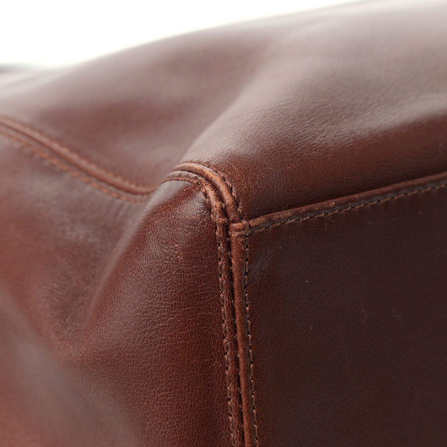 Chanel Calfskin Logo Shoulder Bag Brown 10 of 23