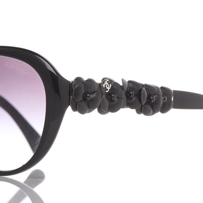 Chanel Lambskin Camellia CC Sunglasses 5316-Q Black 5 of 8