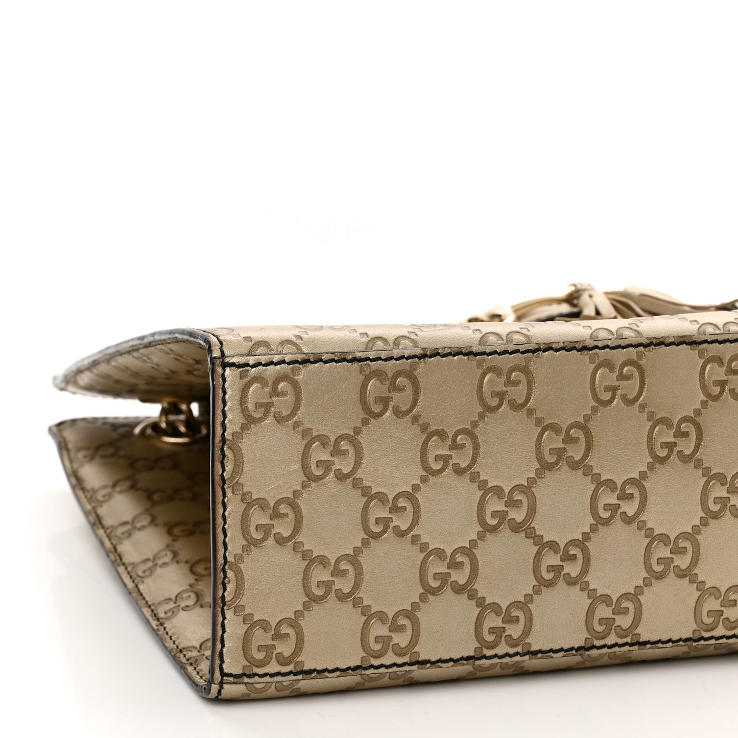 Shine Guccissima Large Emily Chain Shoulder Bag Gold