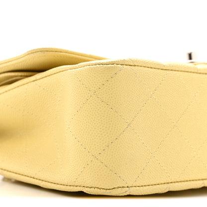 Chanel Caviar Quilted Medium Double Flap Light Yellow 8 of 12
