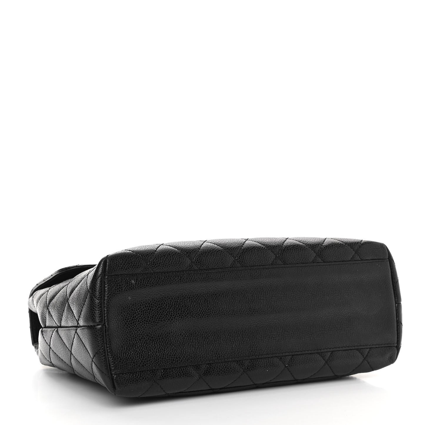 Caviar Quilted Jumbo Kelly Flap Black