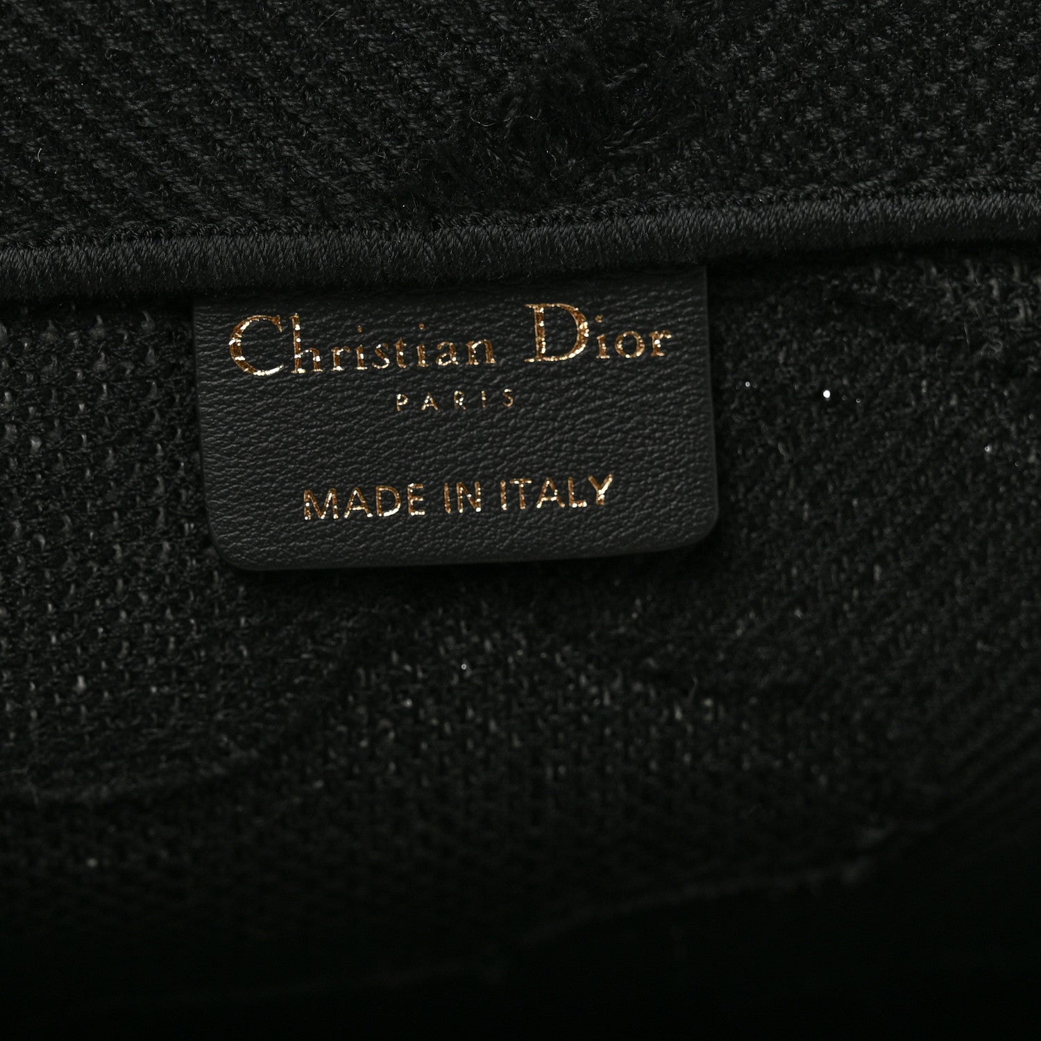 Christian Dior Canvas Embroidered Camouflage Book Tote Black 6 of 12