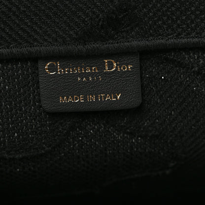 Christian Dior Canvas Embroidered Camouflage Book Tote Black 6 of 12