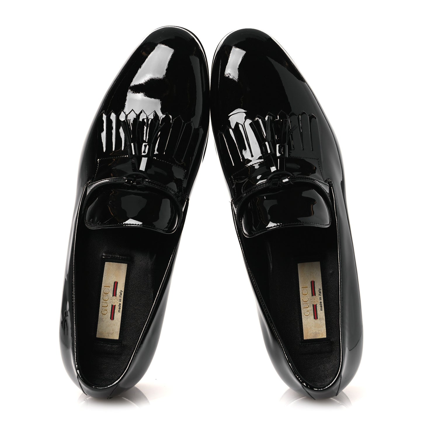 Vernice Crystal Mens Tassel Loafers 9.5 Black