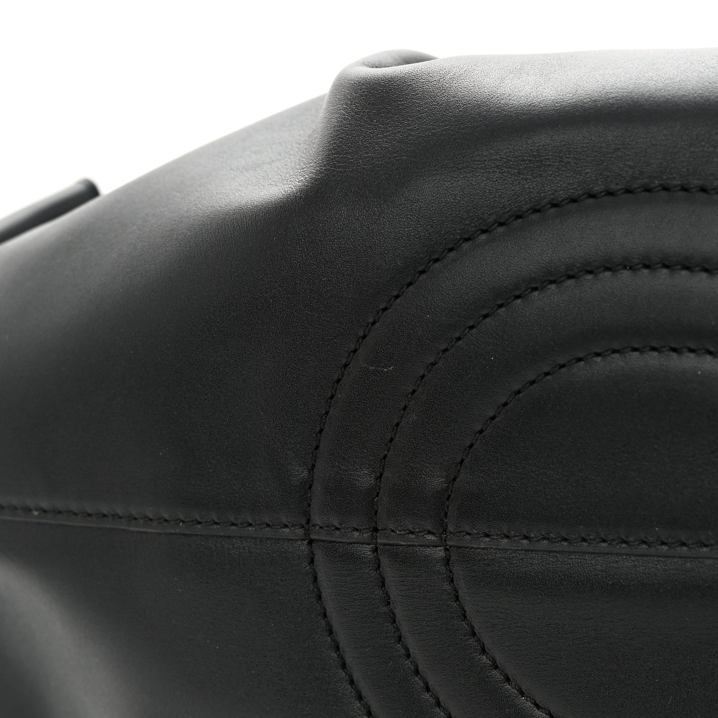 Shiny Nappa Calfskin Paseo Bag Black