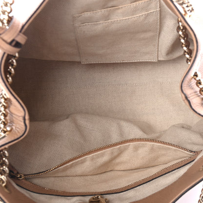 Gucci Pebbled Calfskin Medium Soho Chain Shoulder Bag Rose Beige 4 of 4