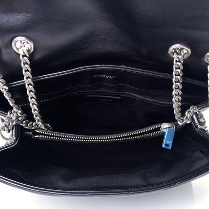 Saint Laurent Calfskin Y Quilted Monogram Medium Loulou Chain Satchel Black 6 of 9