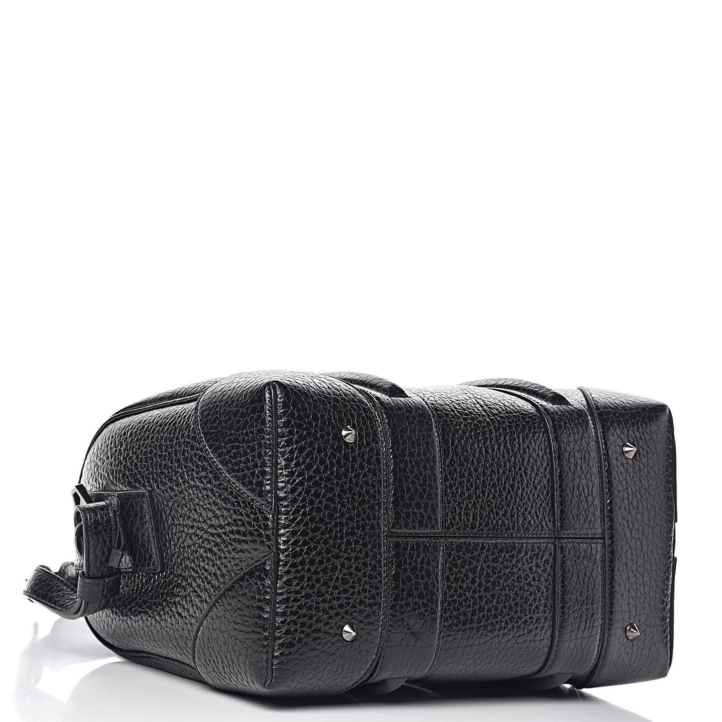 Glazed Pebbled Calfskin Medium Lucrezia Black