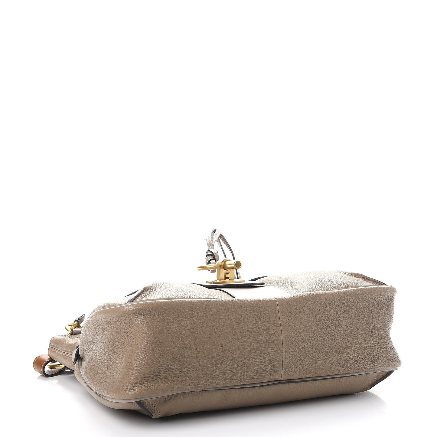 Grained Lambskin Medium Lexa Shoulder Bag Motty Grey