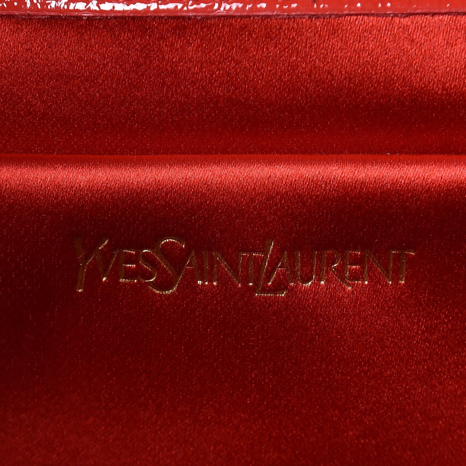 Saint Laurent Textured Patent Monogram Large Belle De Jour Clutch Red 8 of 8