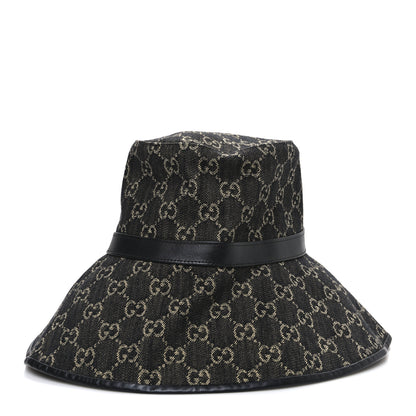 Gucci Monogram Wide Brim Hat S Black 5 of 8