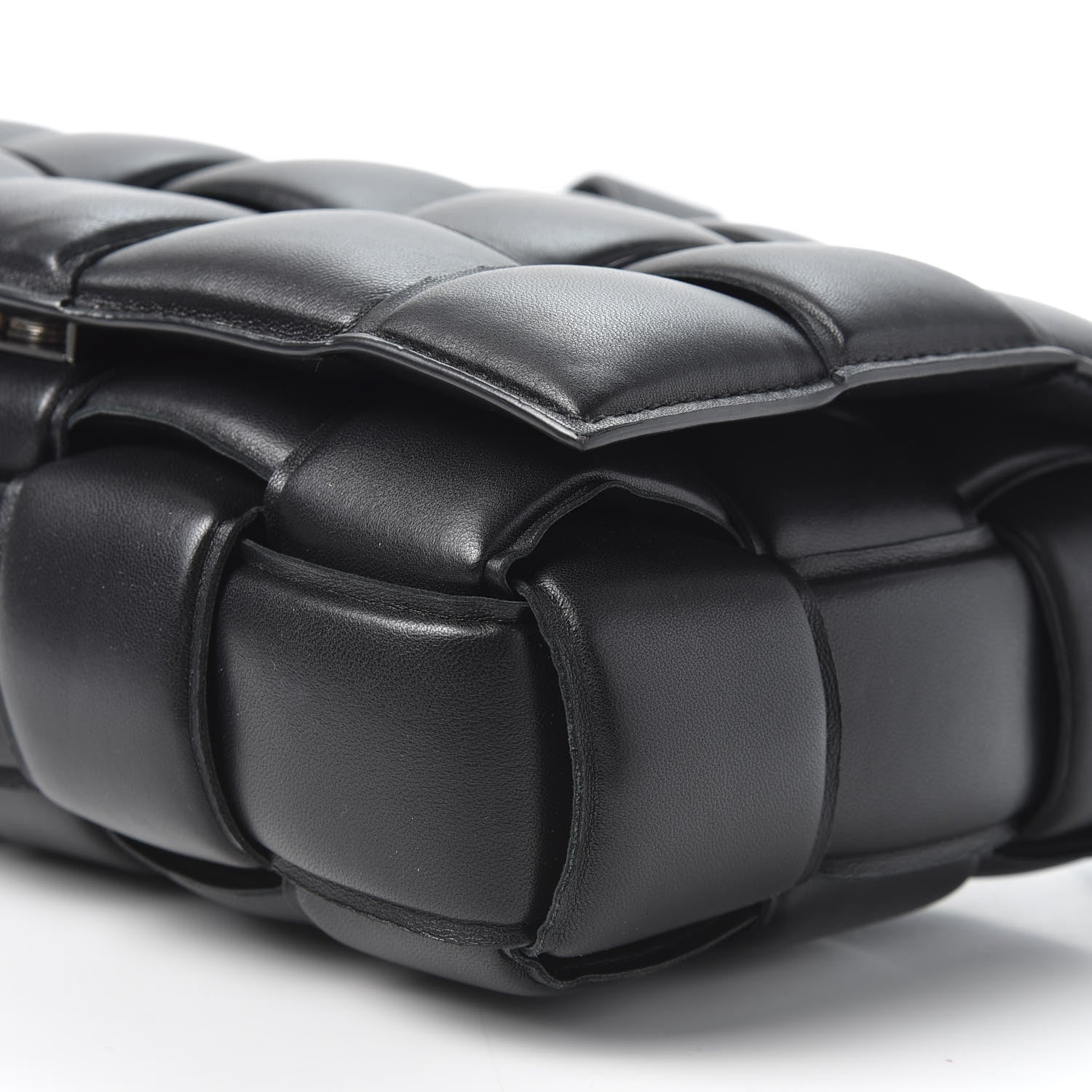 Bottega Veneta Nappa Maxi Intreccio Padded Cassette Crossbody Bag Black 6 of 9