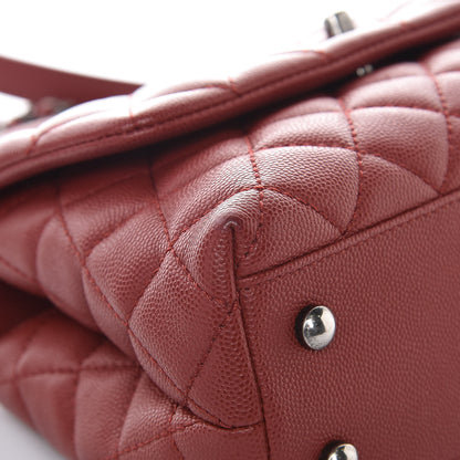Chanel Caviar Quilted Mini Coco Handle Flap Dark Red 8 of 12