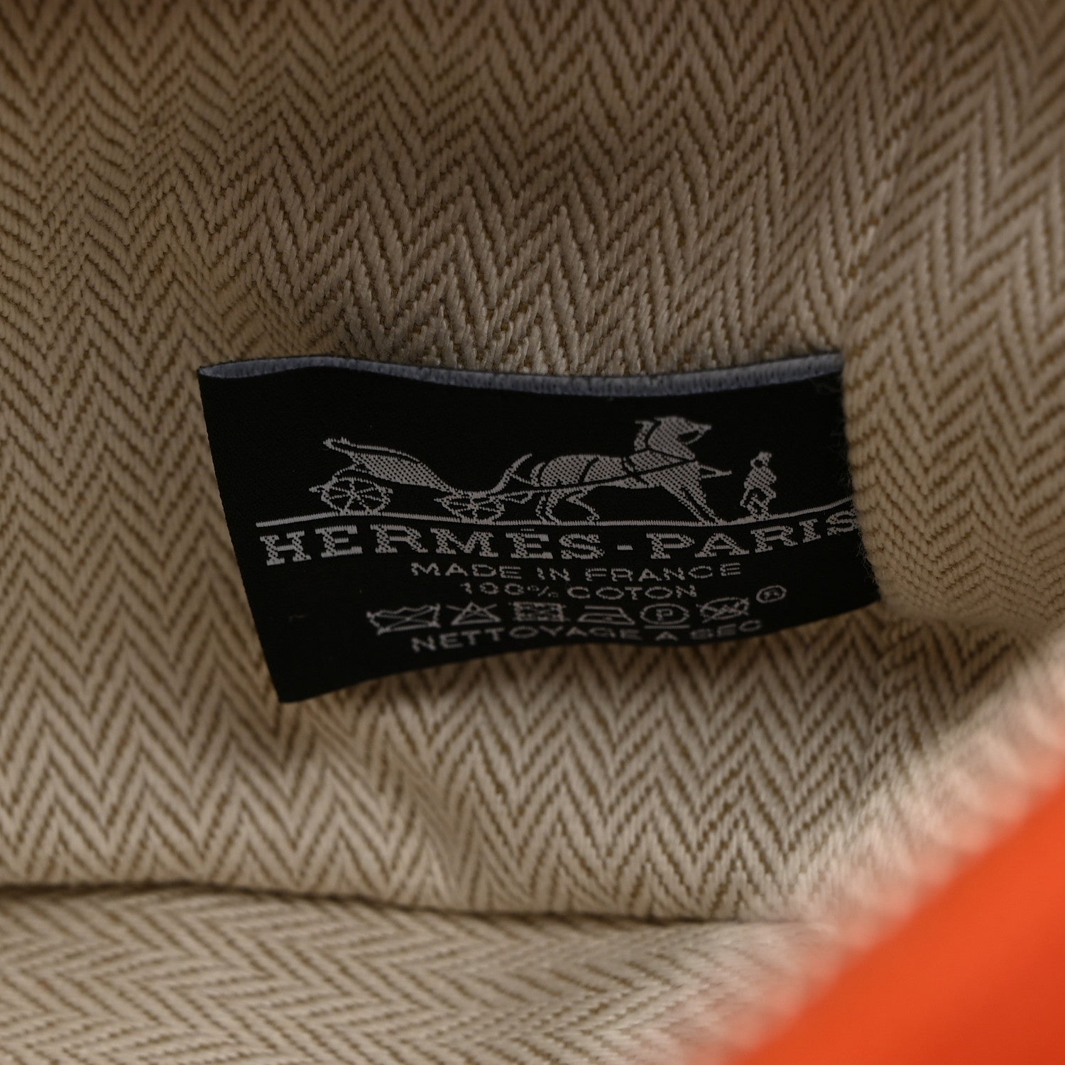 Hermes Canvas Small Bride-A-Brac Pouch Orange Burgundy 6 of 7