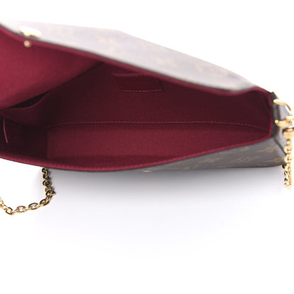 Louis Vuitton Monogram Pochette Felicie Chain Wallet Fuchsia 4 of 10
