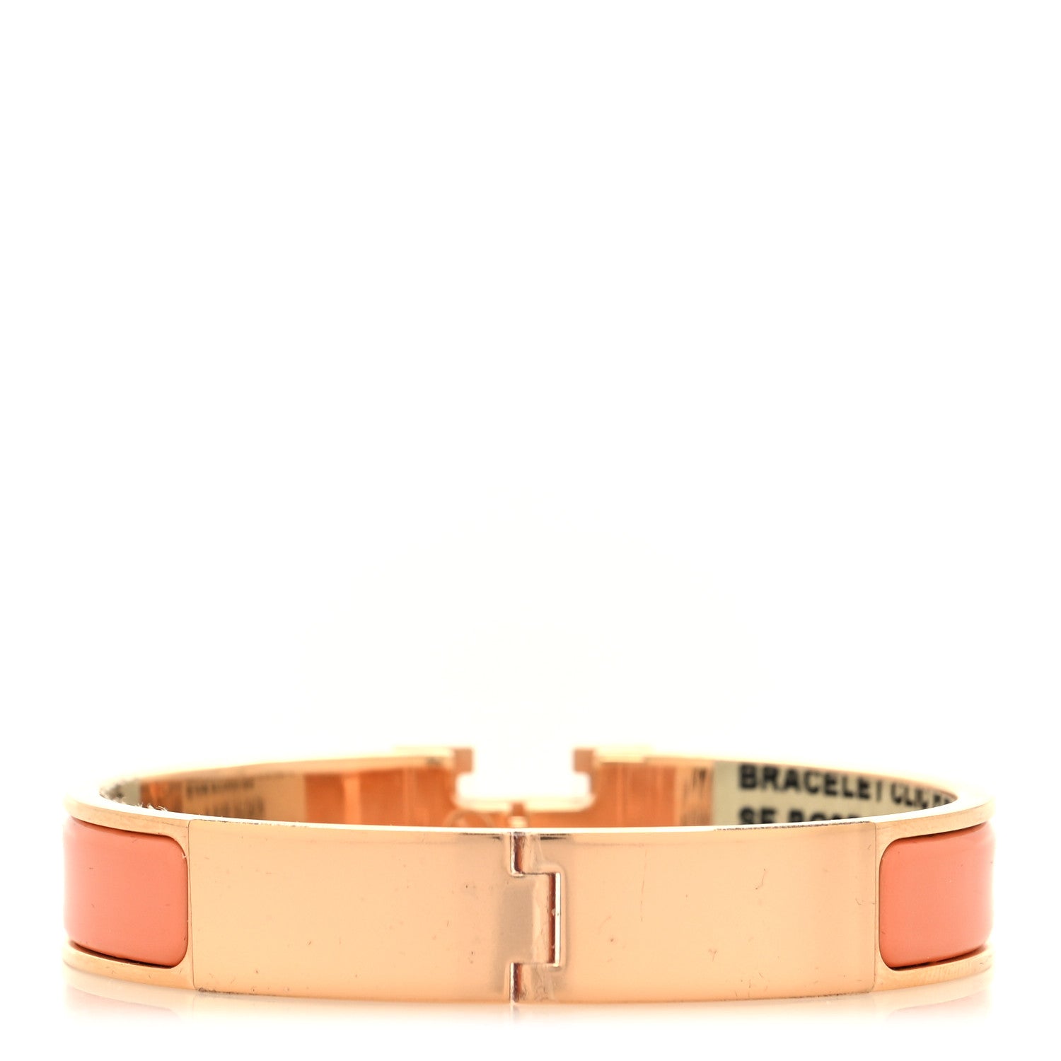 Hermes Enamel Narrow Clic Clac H Bracelet GM Rose Saumon 3 of 5