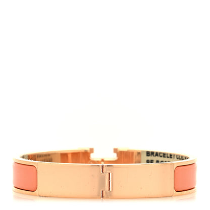 Hermes Enamel Narrow Clic Clac H Bracelet GM Rose Saumon 3 of 5