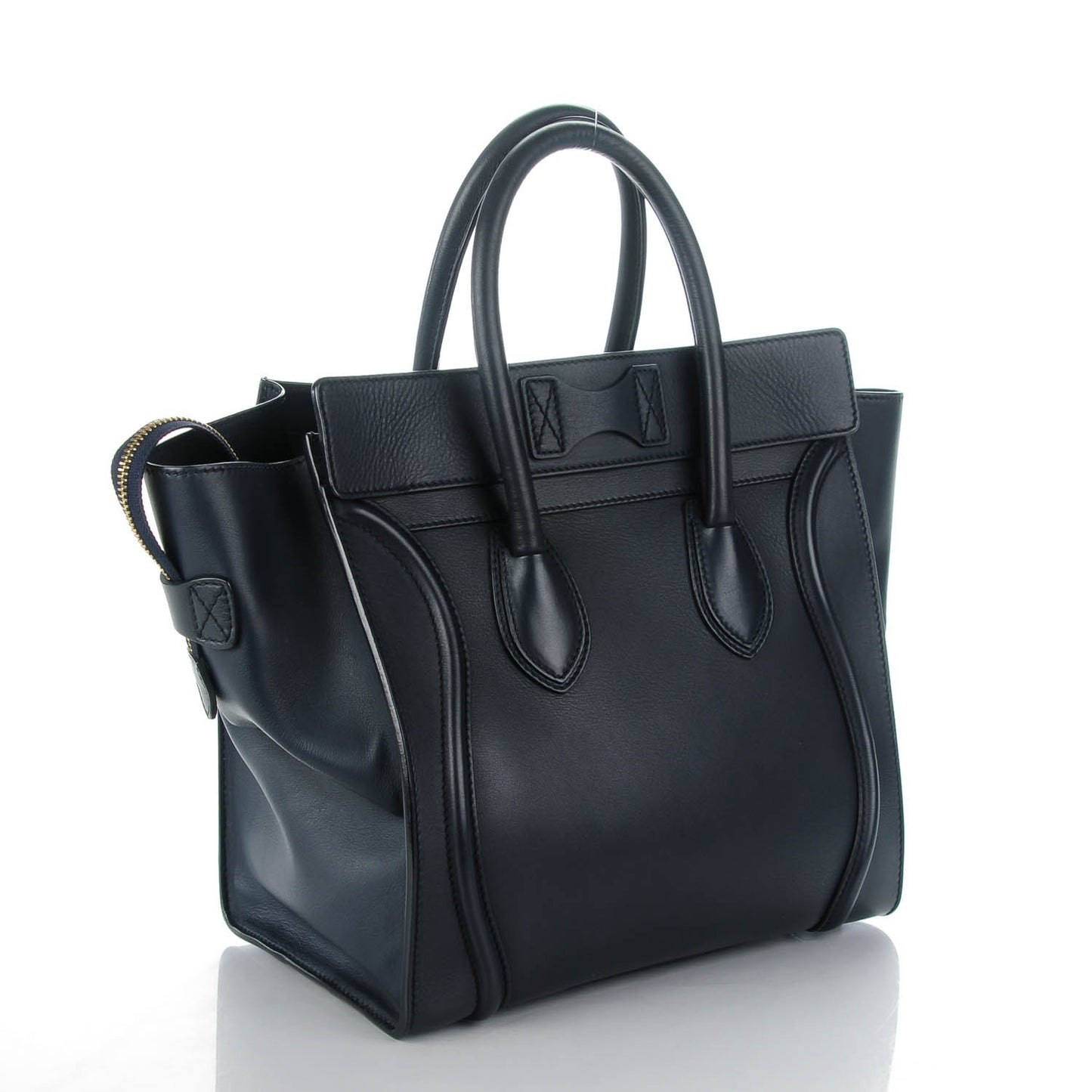 Smooth Calfskin Mini Luggage Navy Blue