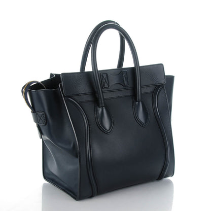 Celine Smooth Calfskin Mini Luggage Navy Blue 3 of 8