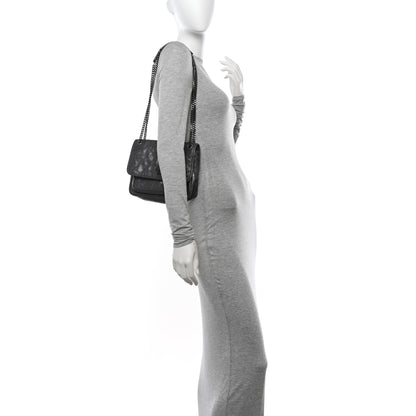 Saint Laurent Crinkled Calfskin Matelasse Monogram Baby Niki Chain Satchel Storm 3 of 10