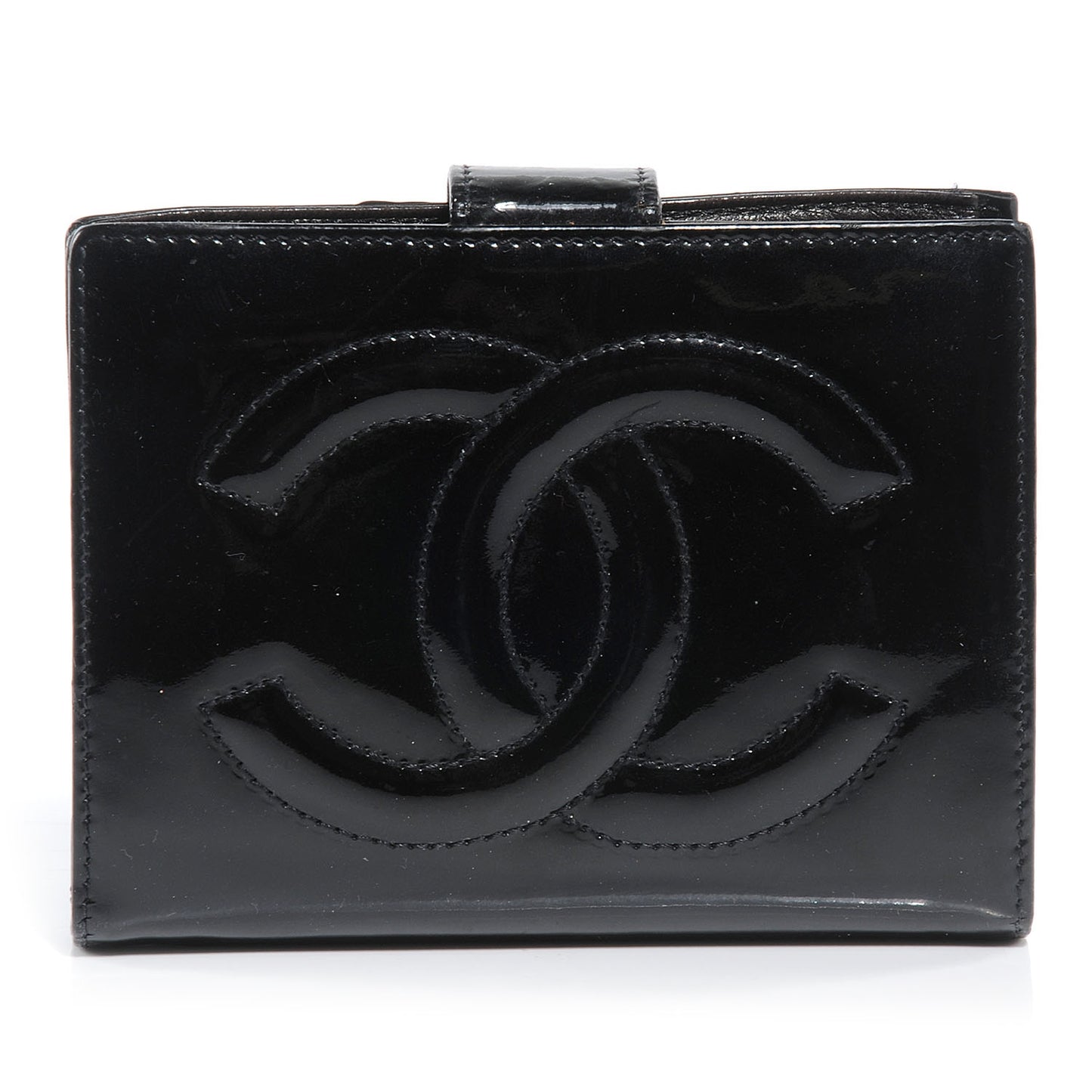 Patent CC French Wallet Black